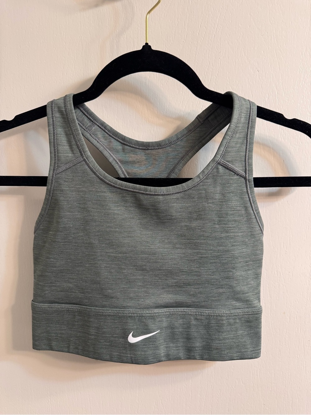 Nike- EUC Grey Heather Racerback Sports Bra Size S